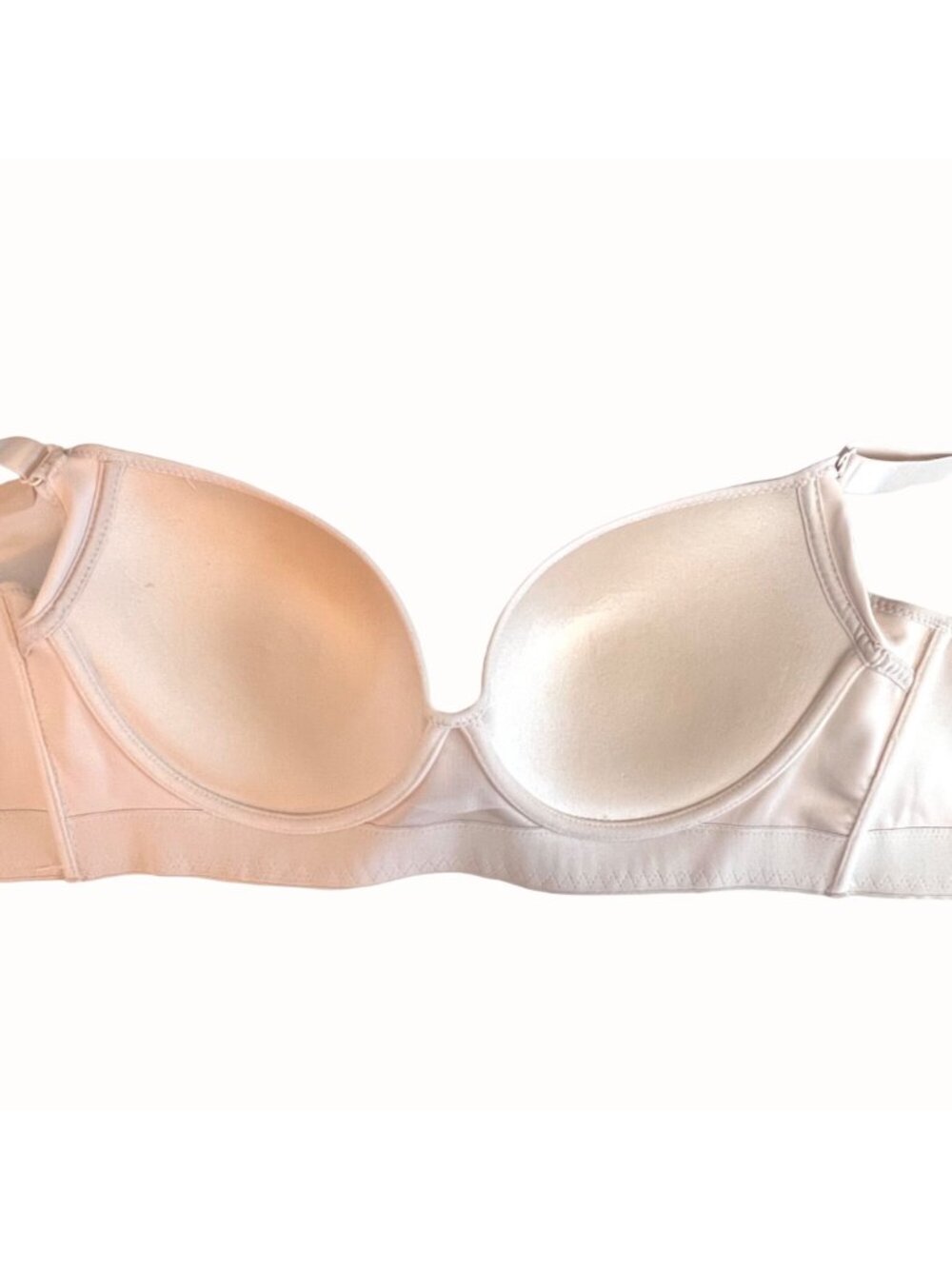 Back Smoothing Full Coverage Underwire Bra Beige Size 48-50E 8 Hook Closure New - Picture 7 of 9